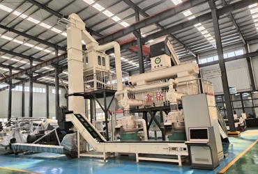 時產1噸的木屑顆粒機生產線